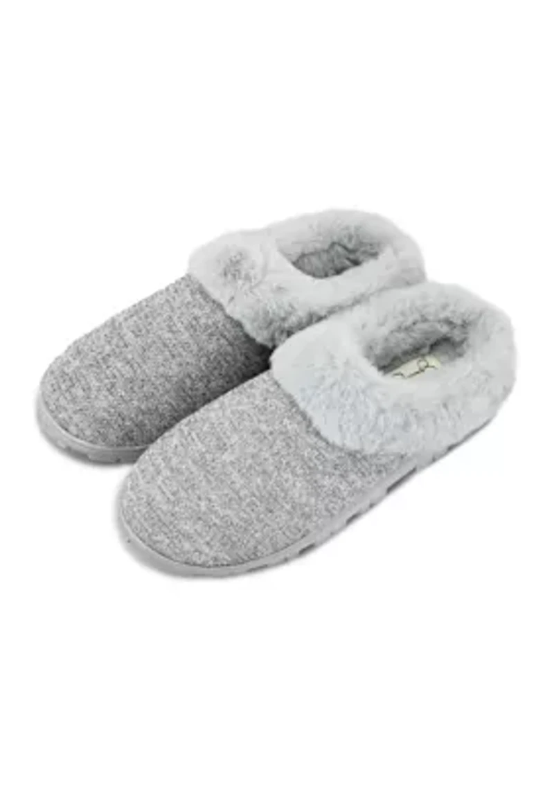 Women's Lurex Knit Clog Slipper