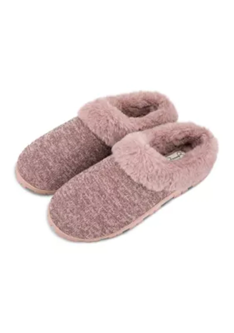 Women's Lurex Knit Clog Slipper
