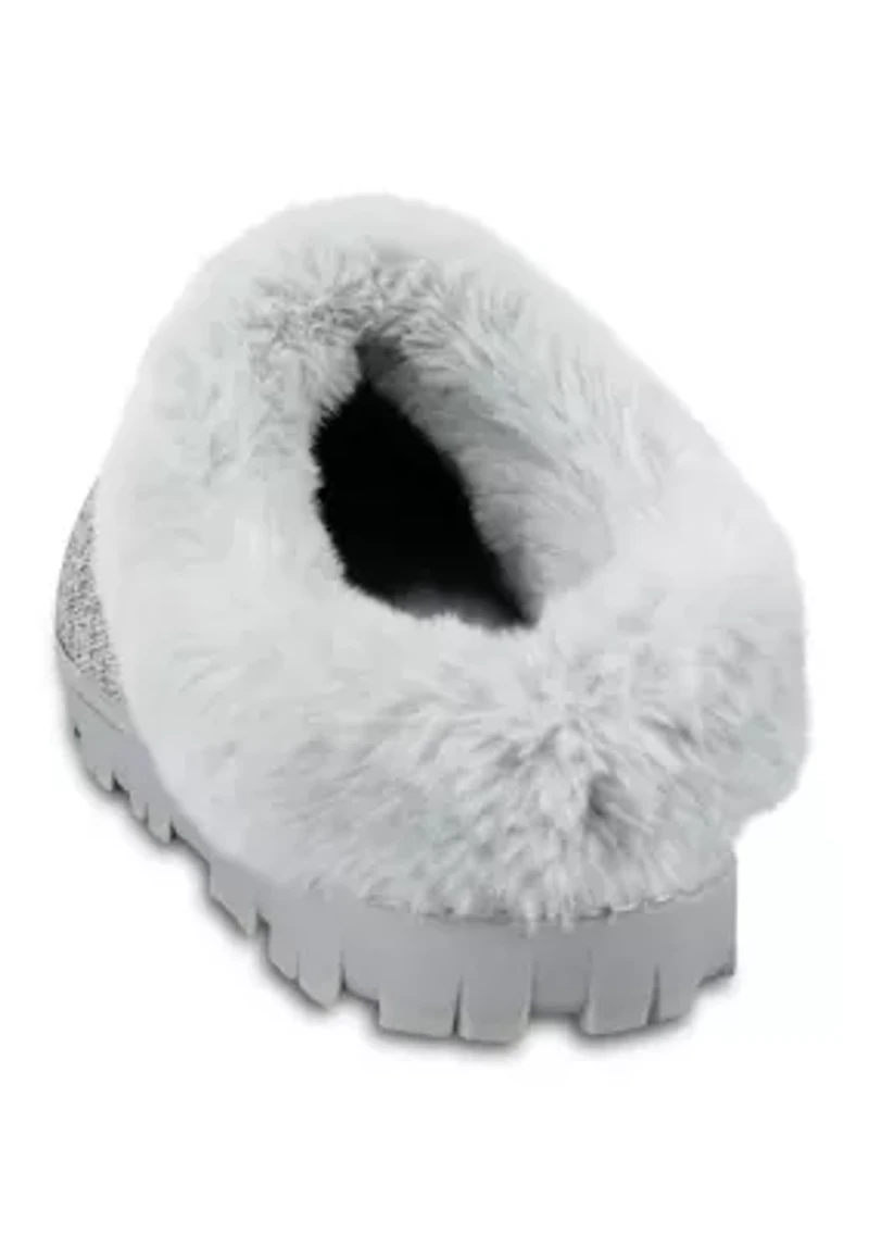 Women's Lurex Knit Clog Slipper