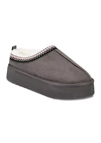 Women's Microsuede Platform Clog Slippers