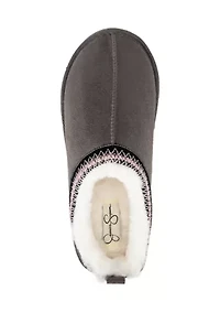 Women's Microsuede Platform Clog Slippers