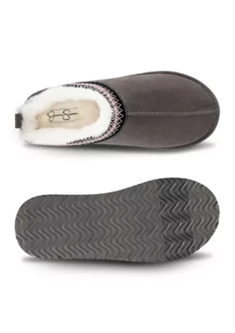 Women's Microsuede Platform Clog Slippers