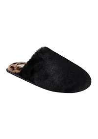 Plush Leopard Printed Slippers