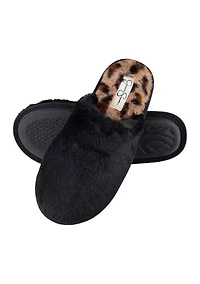 Plush Leopard Printed Slippers