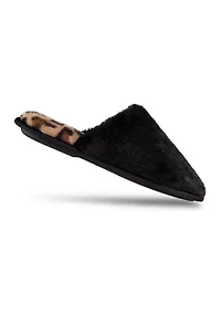 Plush Leopard Printed Slippers