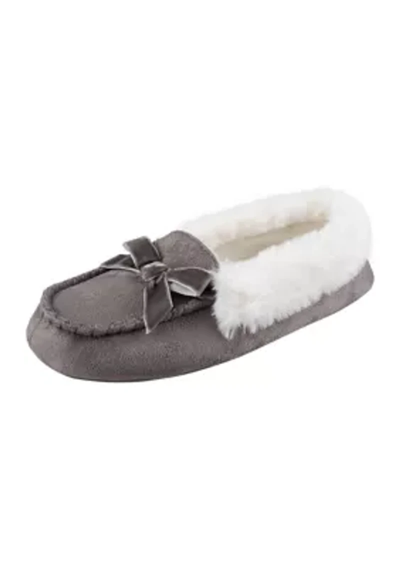 Microsuede Moccasin Slippers