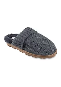 Cable Knit Clog Slippers