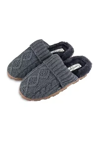 Cable Knit Clog Slippers