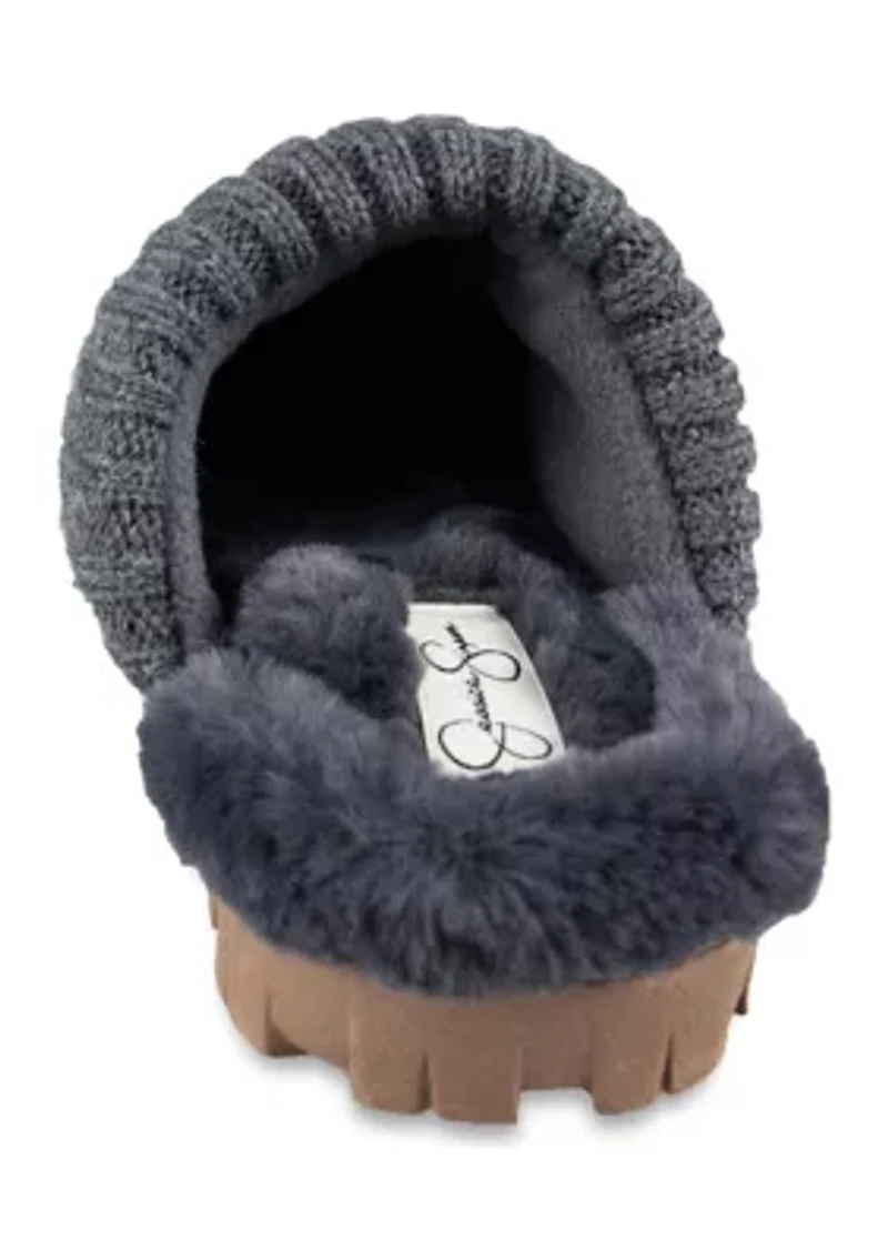 Cable Knit Clog Slippers