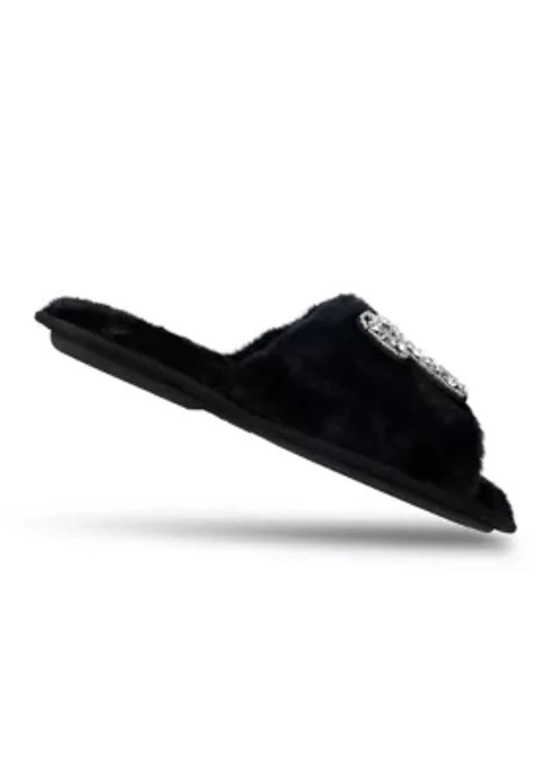 Bead Bow One Band Slide Slippers