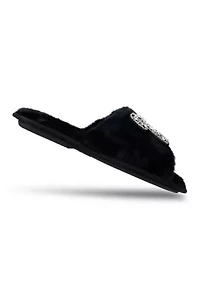 Bead Bow One Band Slide Slippers