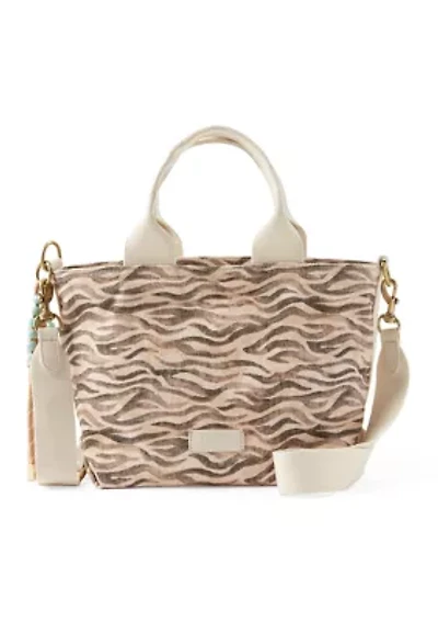 Zebra Canvas Crossbody Bag