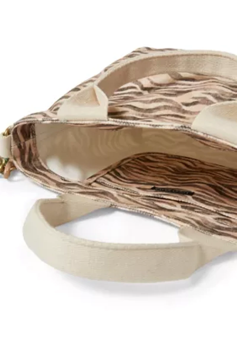 Zebra Canvas Crossbody Bag