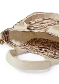 Zebra Canvas Crossbody Bag