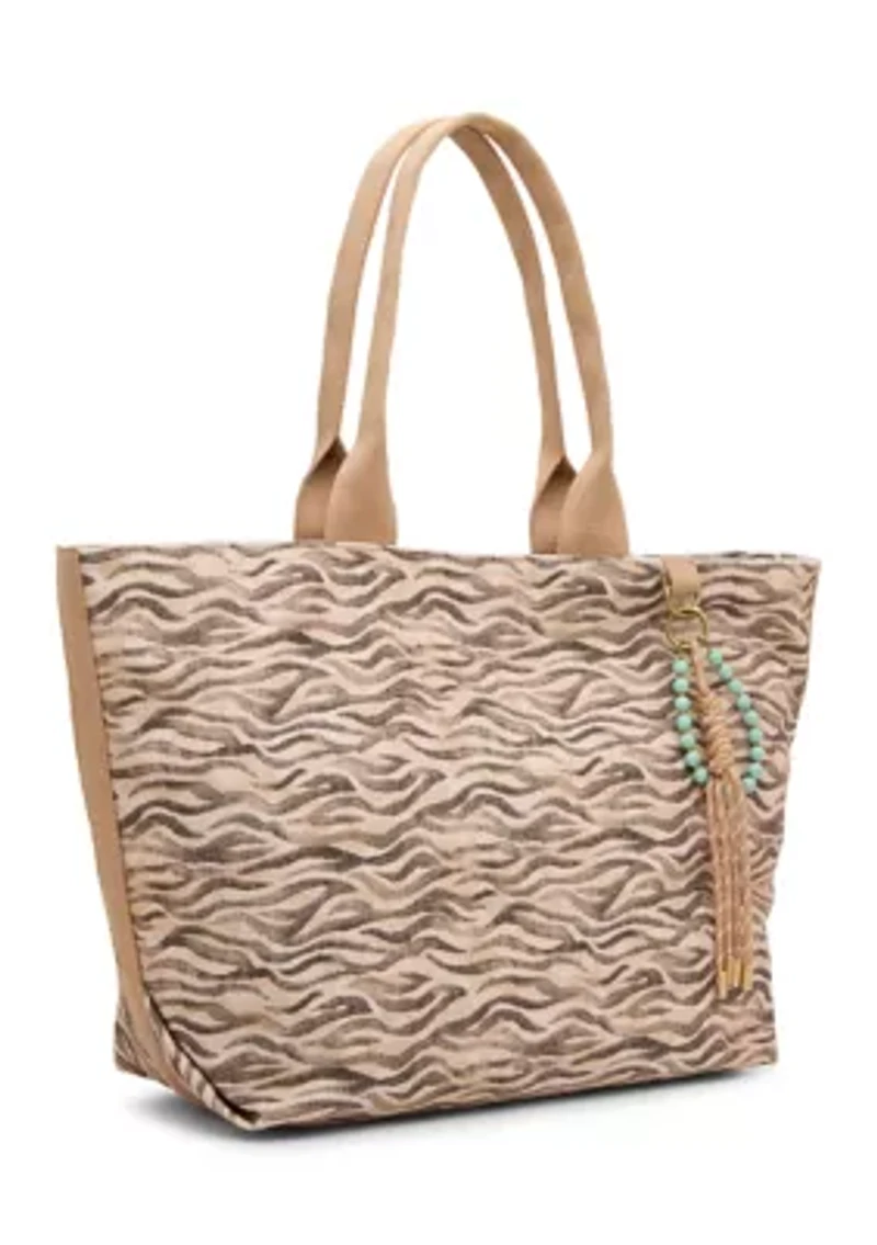 Zebra Canvas Tote Bag