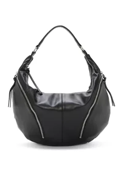 Lexy Crescent Leather Hobo Bag