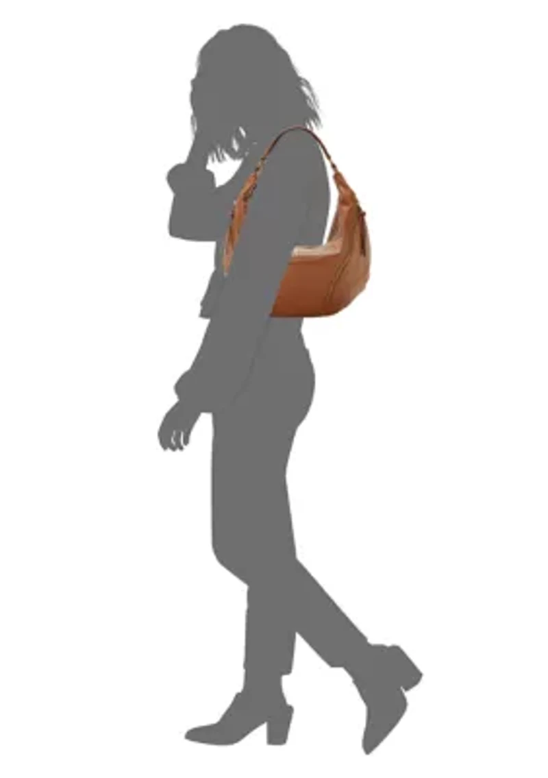 Lexy Crescent Leather Hobo Bag