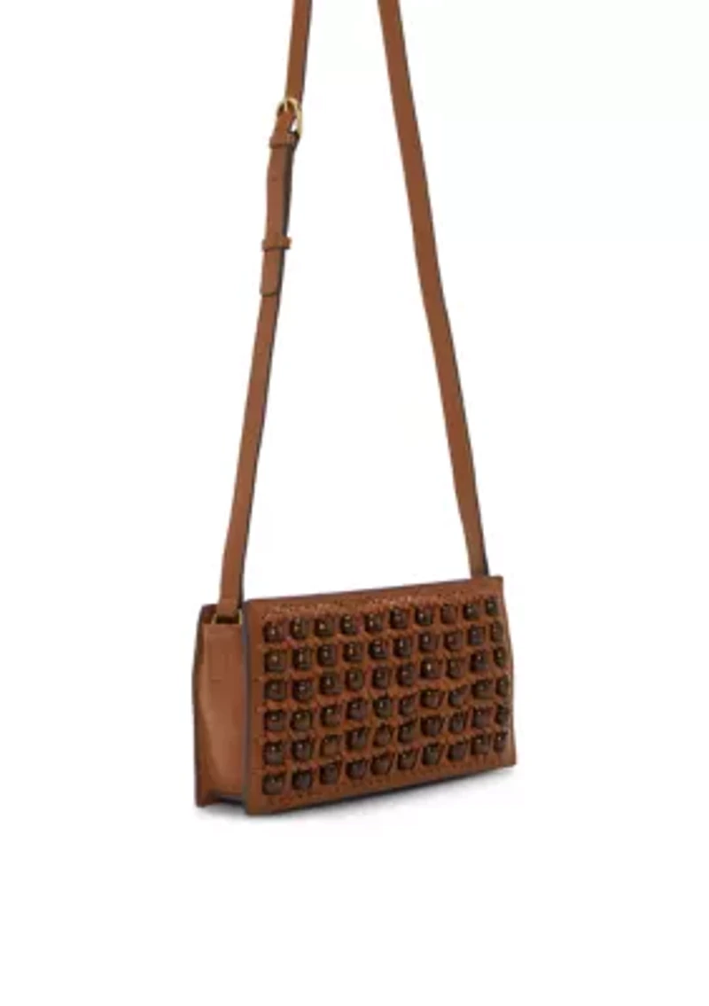 Lova Beaded Leather Crossbody Bag