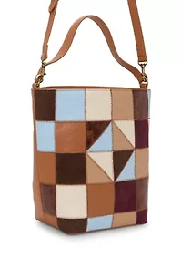 Lyna Patchwork Pull On Bucket Bag