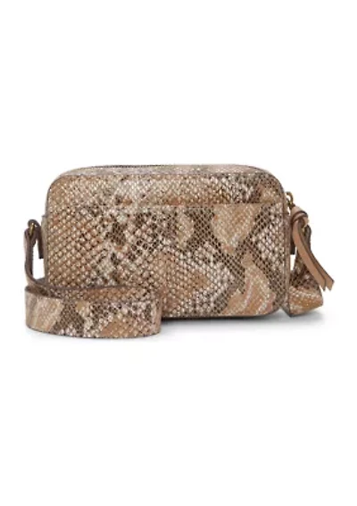 Mora Snakeskin Crossbody Camera Bag
