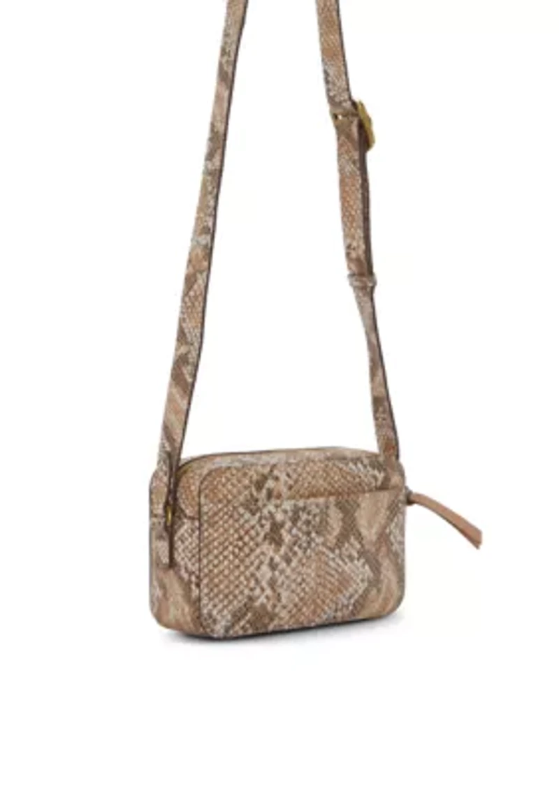 Mora Snakeskin Crossbody Camera Bag