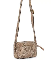 Mora Snakeskin Crossbody Camera Bag