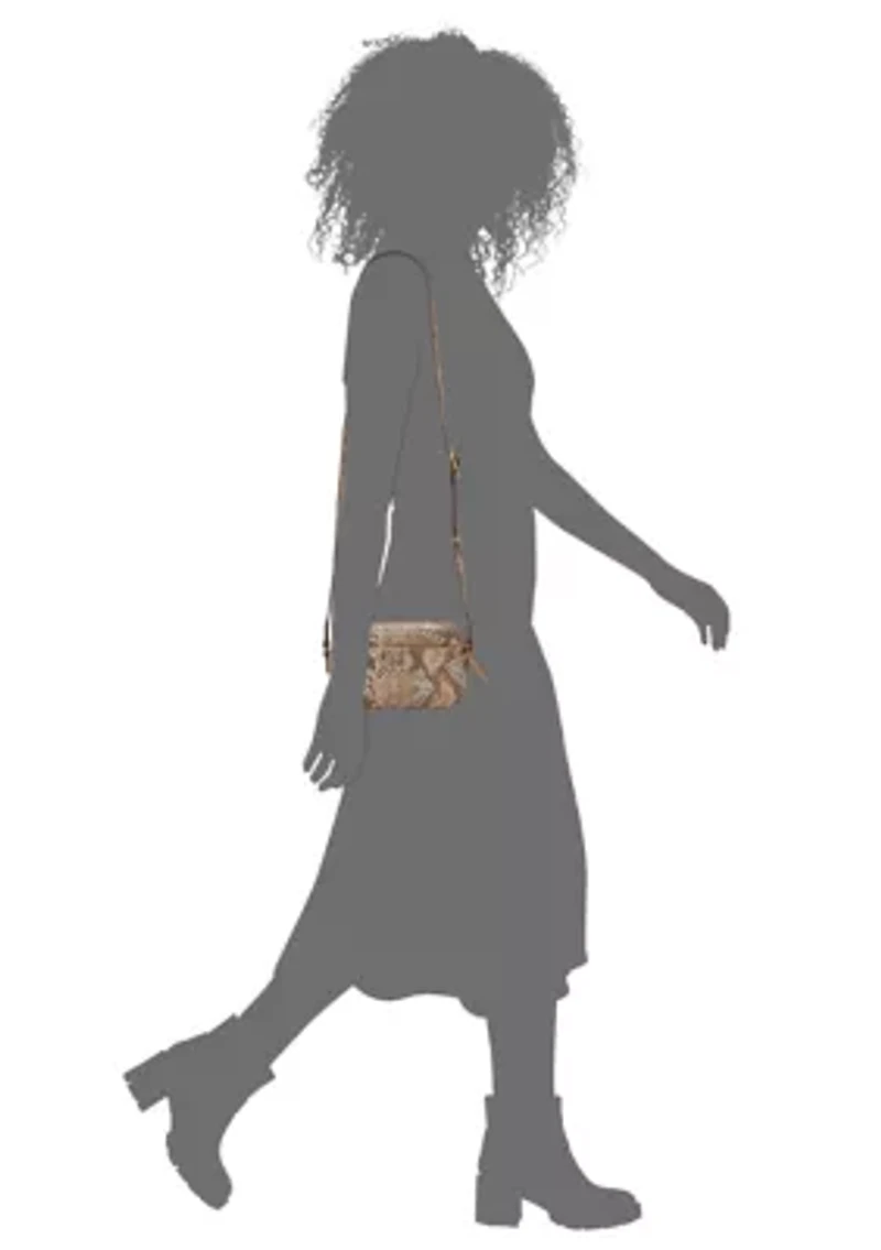 Mora Snakeskin Crossbody Camera Bag