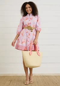 Sewing Down South x Crown & Ivy™ Vendue Large Straw Handbag
