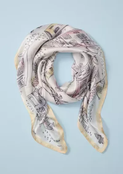 Sewing Down South x Crown & Ivy™ Adgers Printed Square Scarf