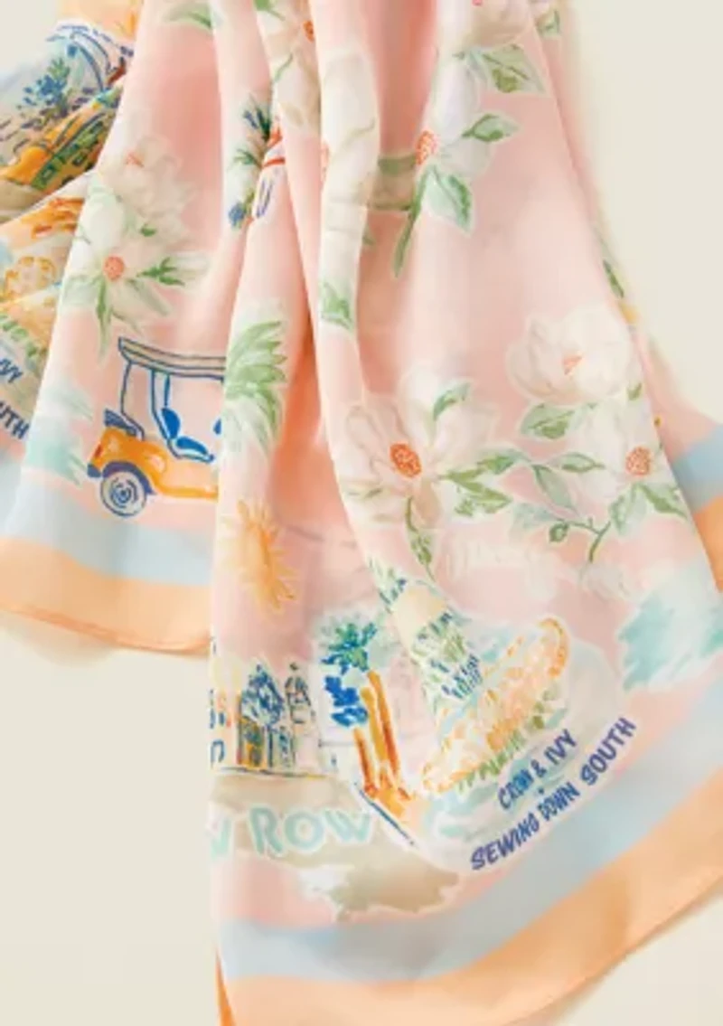 Sewing Down South x Crown & Ivy™ Calhoun Printed Square Scarf