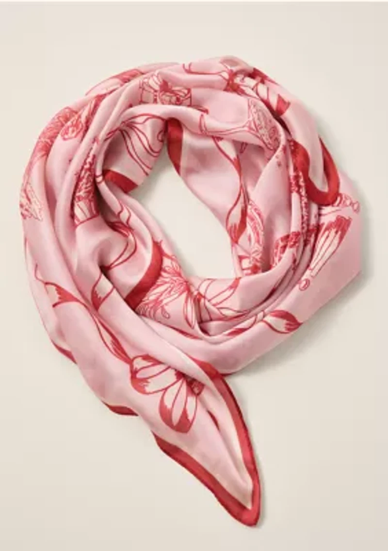 Sewing Down South x Crown & Ivy™ Sew Merry Printed Square Scarf