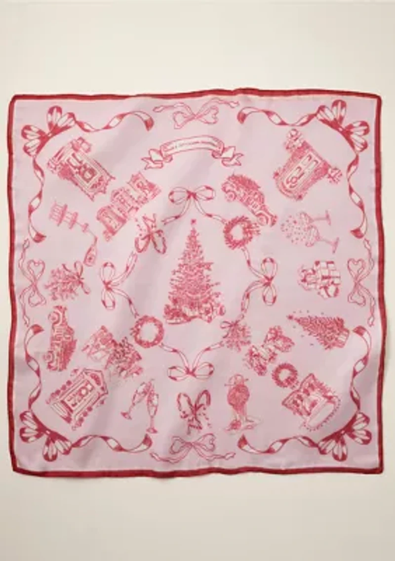 Sewing Down South x Crown & Ivy™ Sew Merry Printed Square Scarf