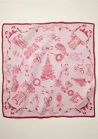 Sewing Down South x Crown & Ivy™ Sew Merry Printed Square Scarf
