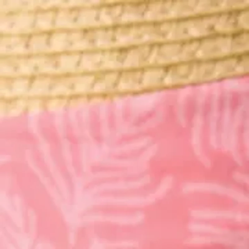 Sewing Down South x Crown & Ivy™ Legare Raffia Hat with Printed Ribbon