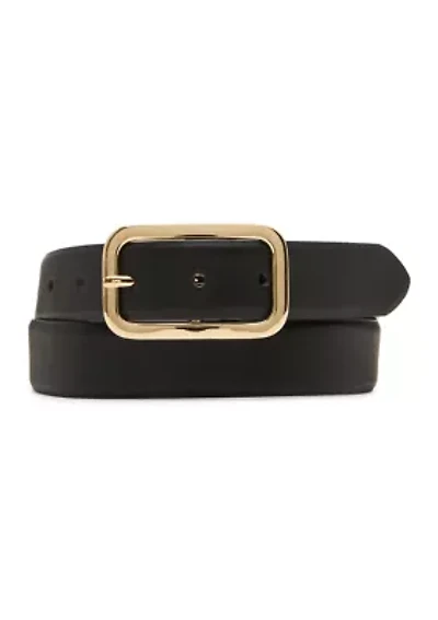 Square Oval Buckle Pants Belt