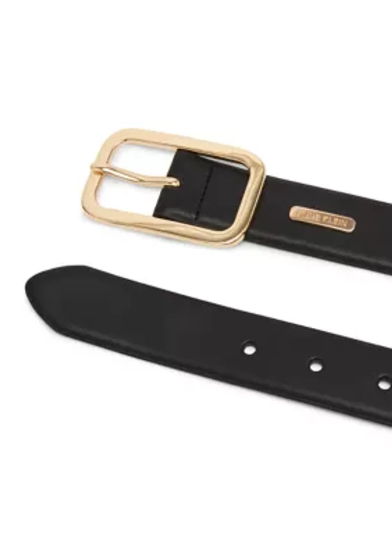 Square Oval Buckle Pants Belt