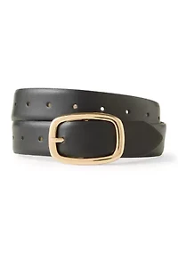 Belt with Square Oval Buckle