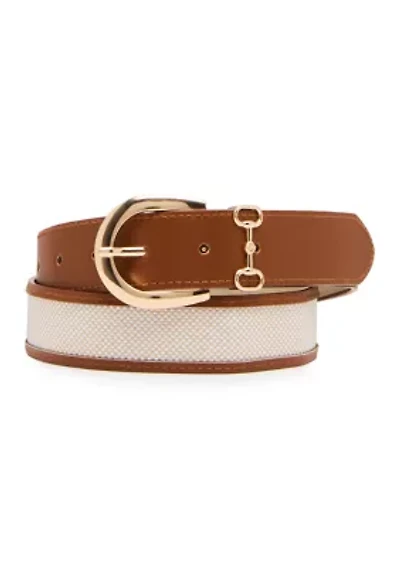 Horsebit Canvas Pants Belt
