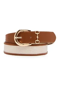 Horsebit Canvas Pants Belt