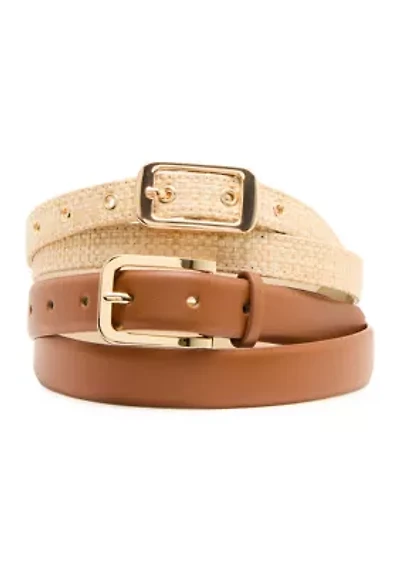 Straw and Rectangle 2 for 1 Belt 25MM
