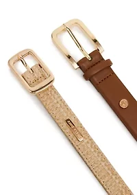 Straw and Rectangle 2 for 1 Belt 25MM