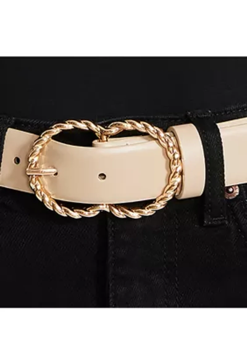 Twisted Buckle Pant Belt