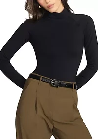 Covered Buckle Skinny Pebble 2Fer Belt