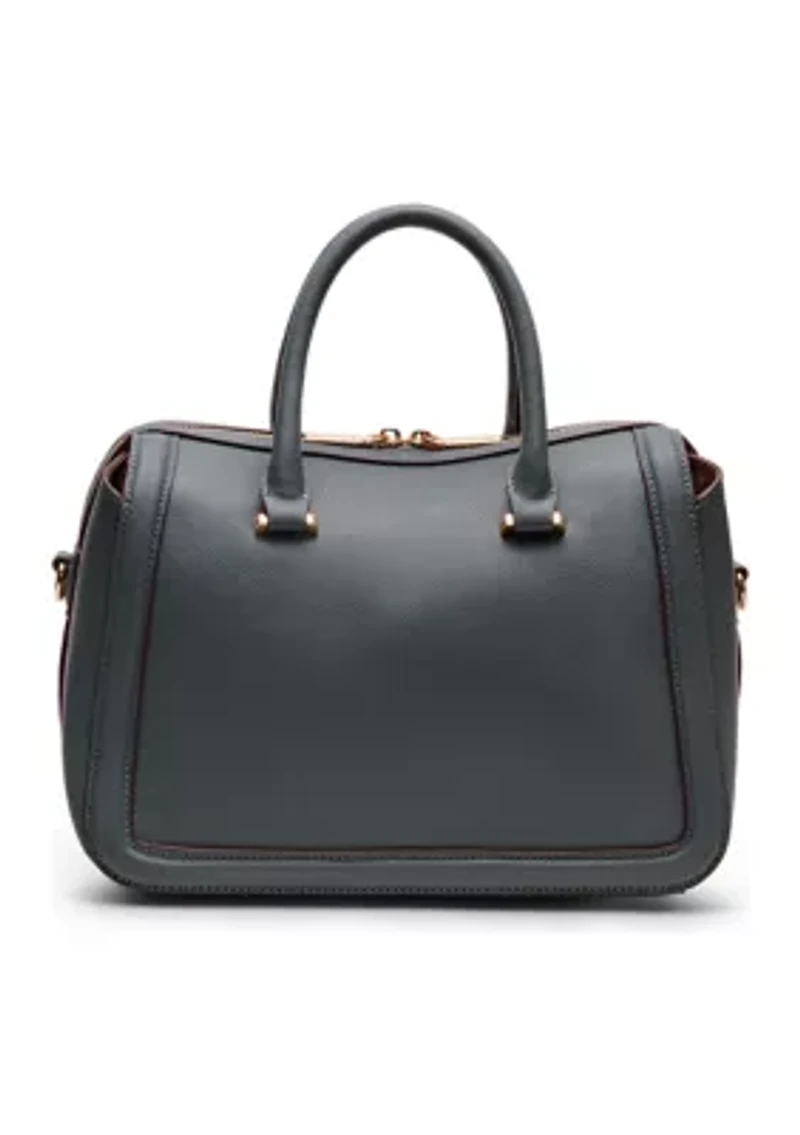 Zip Satchel with Detachable Crossbody Strap