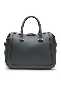 Zip Satchel with Detachable Crossbody Strap