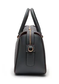 Zip Satchel with Detachable Crossbody Strap