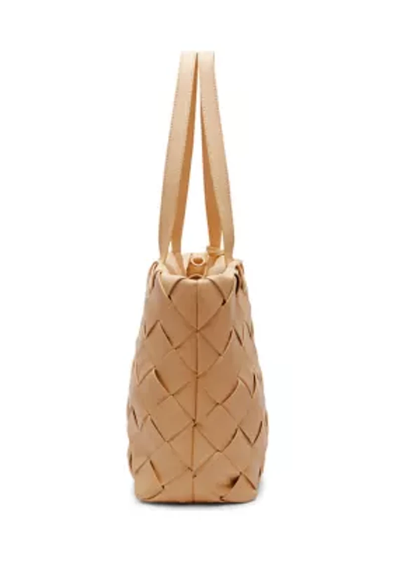 Woven Large Tote with Pouch