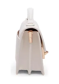 Embossed Small Top Handle Crossbody Bag