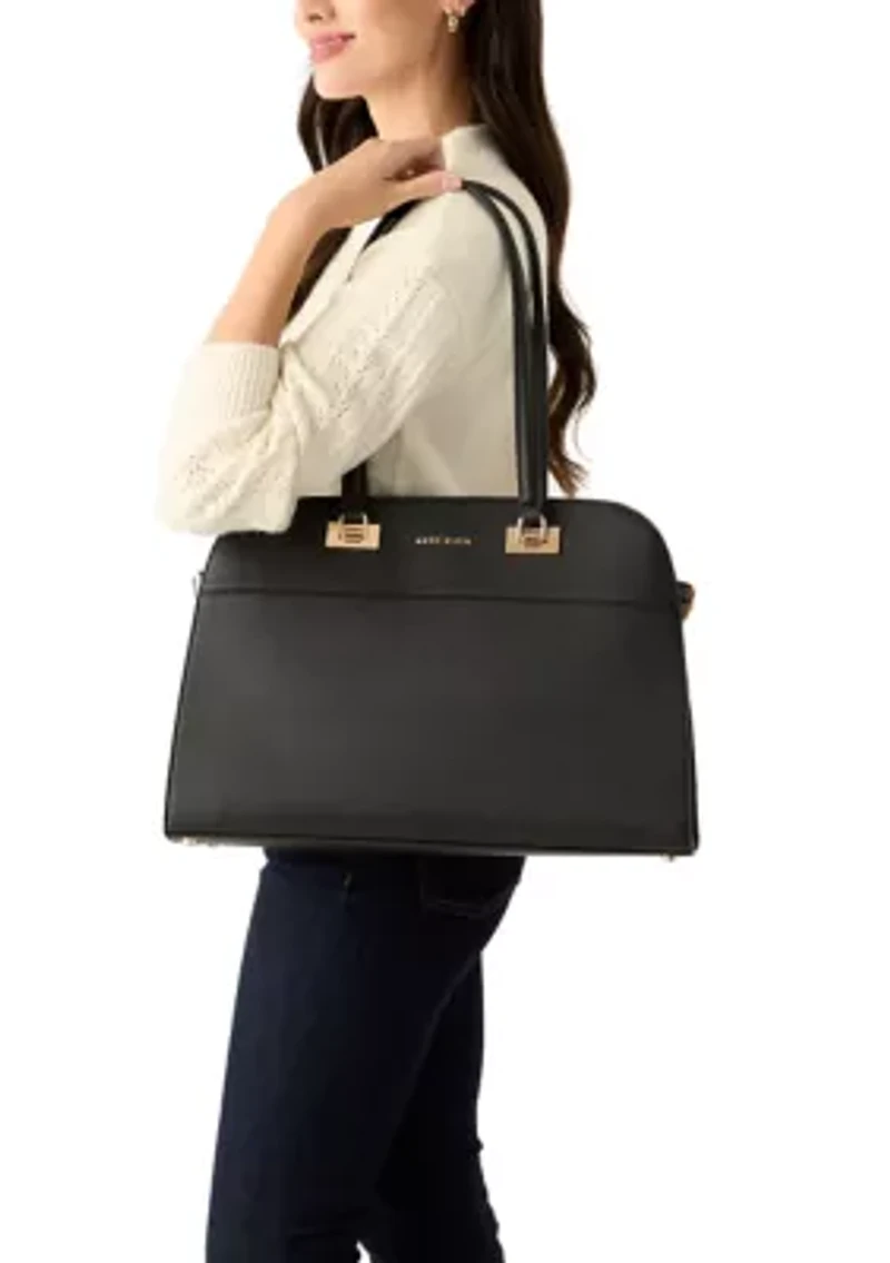 Dome Tote with Detachable Crossbody Strap