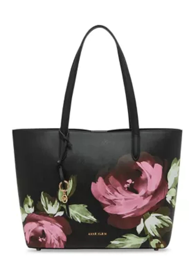 Bonded Floral Tote Bag with Pouch